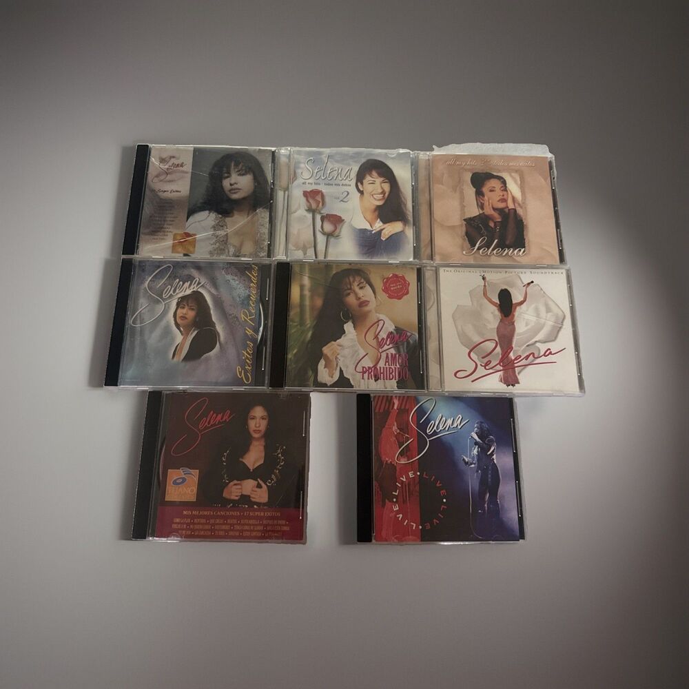 Selena Lot of 8 Latin Album CDs: Amor Prohibido, Selena Live Y Otros.